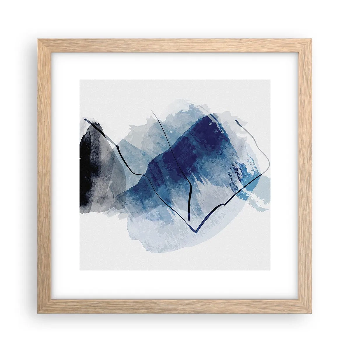 Een poster in een licht eiken lijst - Ijsberg - 30x30 cm