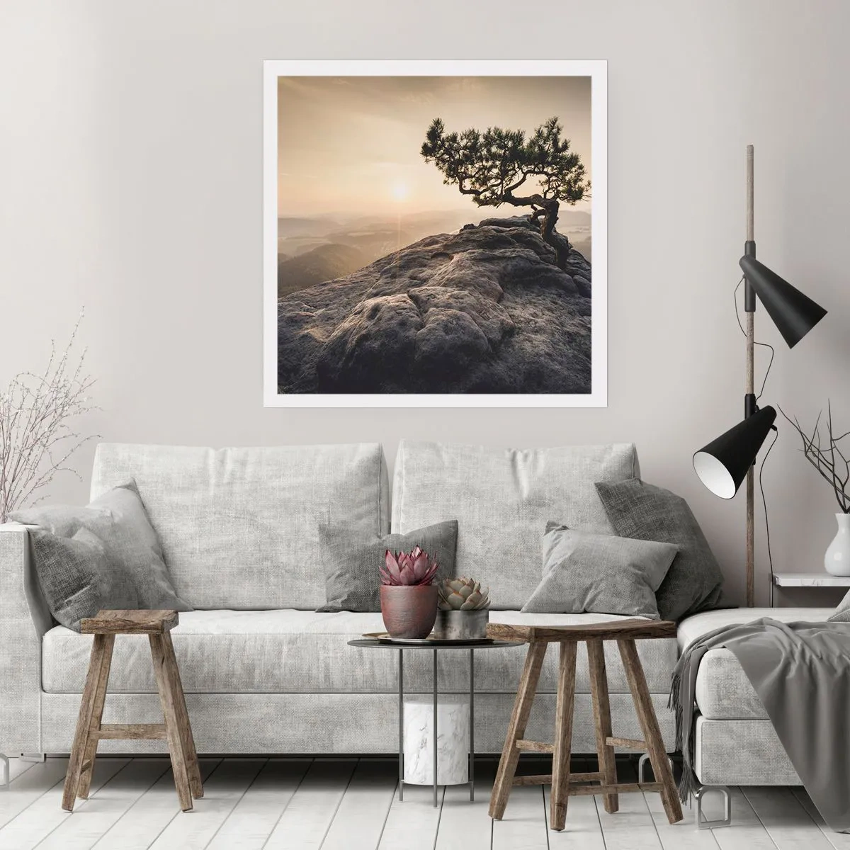 Poster - Het leven wint altijd - 30x30 cm