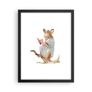 Poster in een zwarte lijst - Lees me voor mama - 30x40 cm