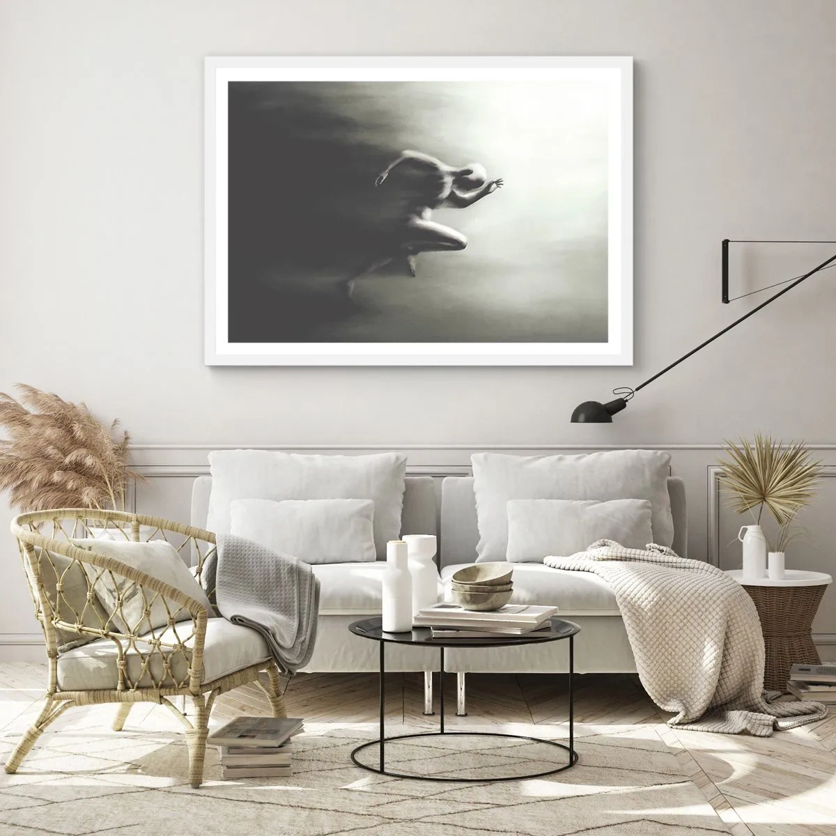 Poster in een witte lijst - Niet te stopen - 100x70 cm