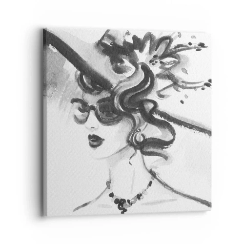 Schilderen op canvas - Een dame met karakter - 30x30 cm