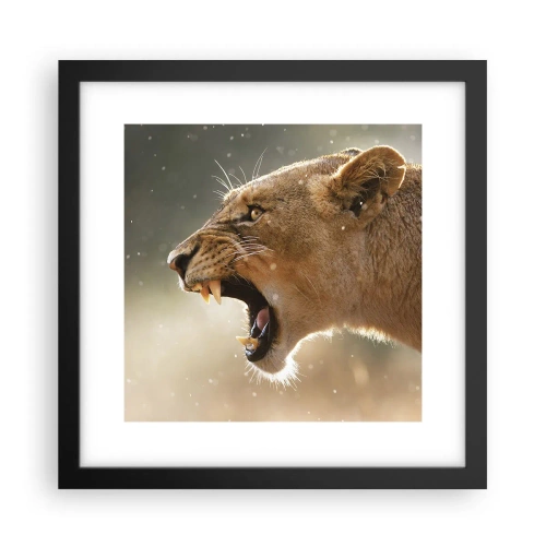 Poster in een zwarte lijst - Probeer niet te luisteren - 30x30 cm