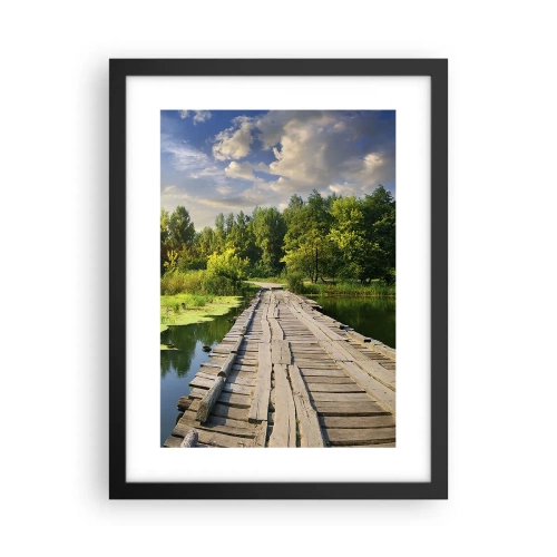 Poster in een zwarte lijst - Zomer, zomer overal - 30x40 cm