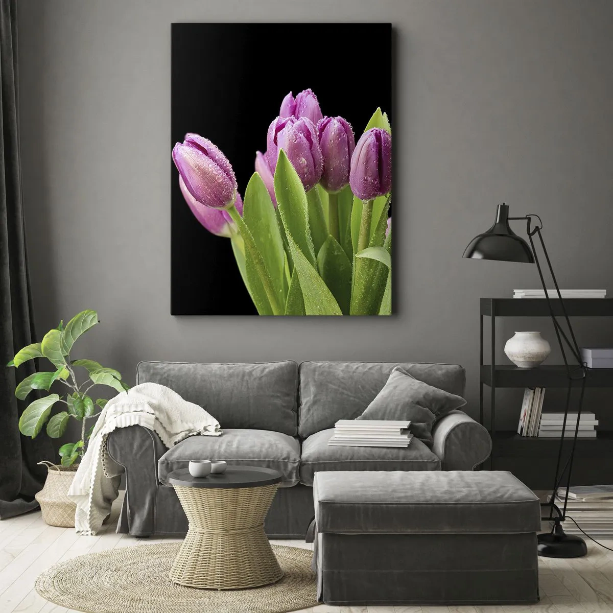 Schilderen op canvas - Lila vreugde van de lente - 50x70 cm