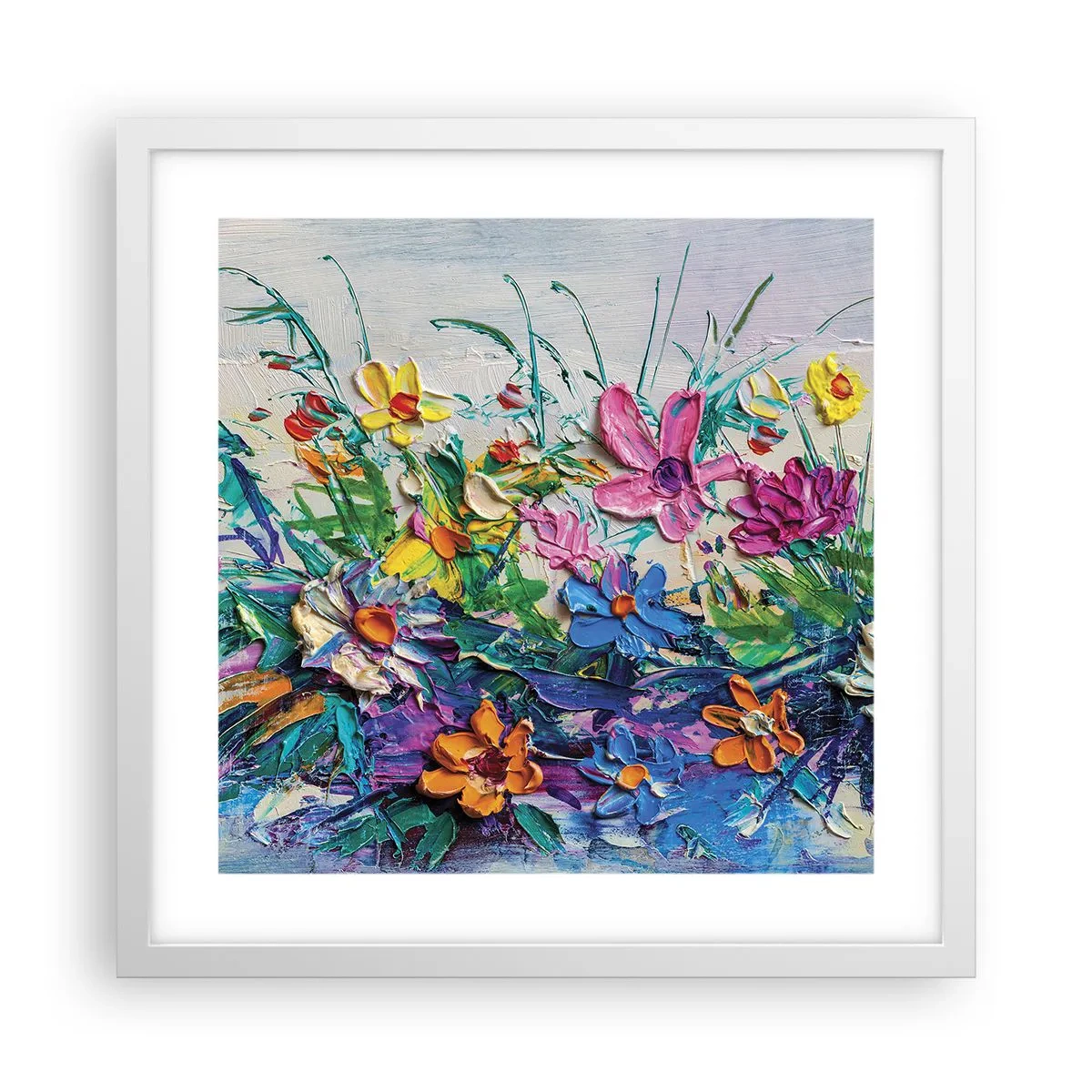 Poster in een witte lijst - Helemaal geen stilleven - 40x40 cm