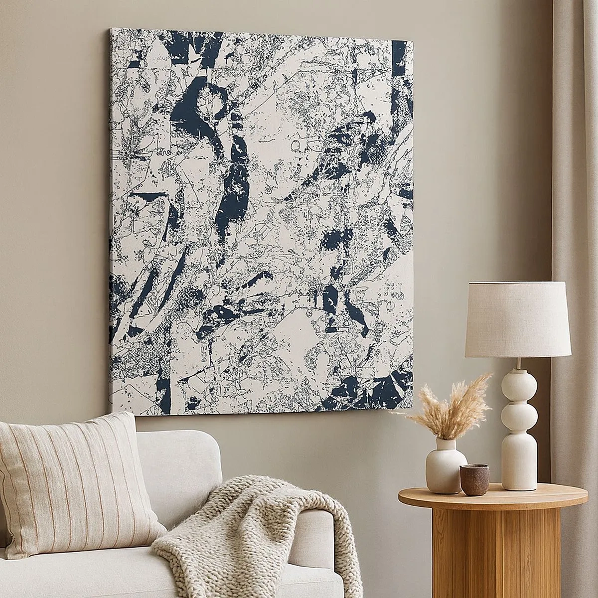 Schilderen op canvas - Interpenetratie van tegenstellingen - 30x30 cm