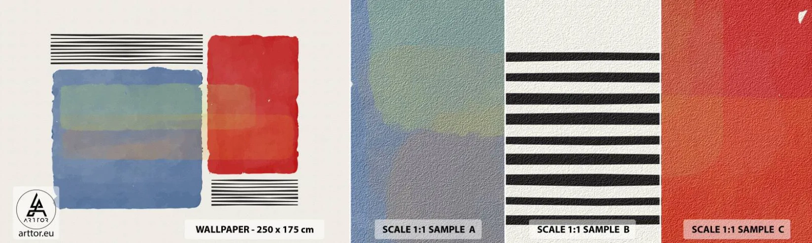 Fotobehang Staaltje Standard Eco - De geest en de letter van de geometrie - Abstractie, Deel, Moderne kunst. - 100x30 cm