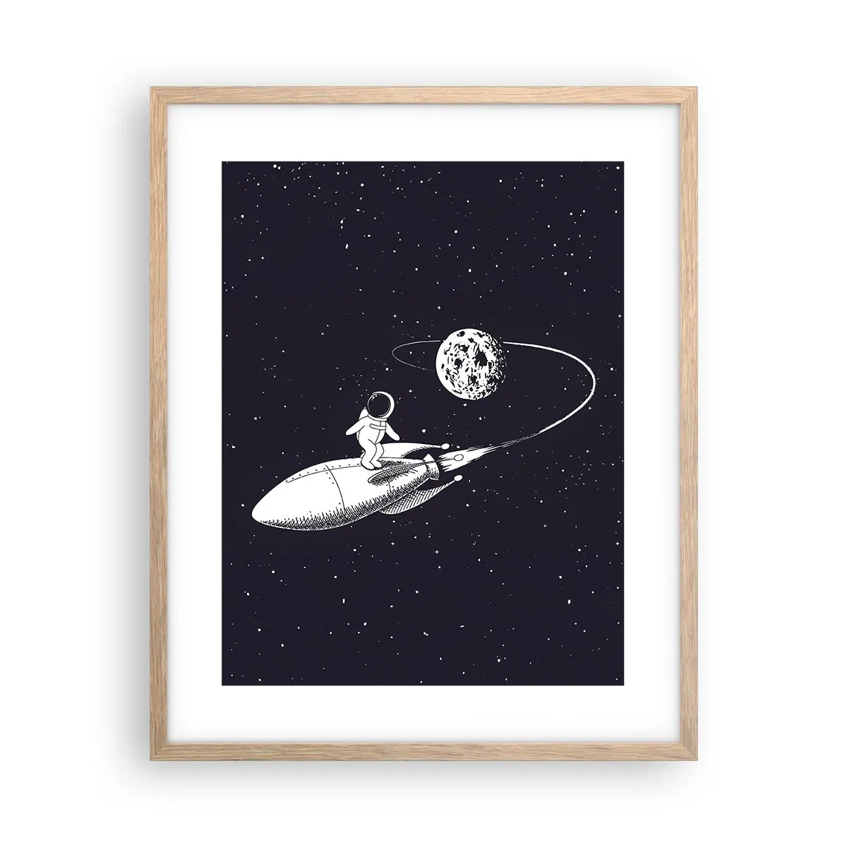 Een poster in een licht eiken lijst - Spacesurfer - 40x50 cm