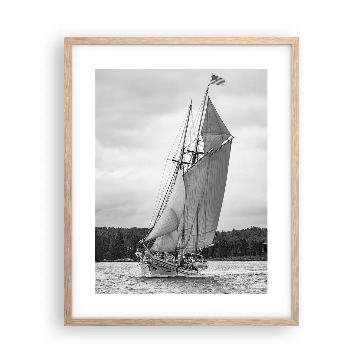 Een poster in een licht eiken lijst - Broeders van de wind - 40x50 cm