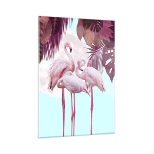 Schilderen op glas - Drie vogel genaden - 50x70 cm
