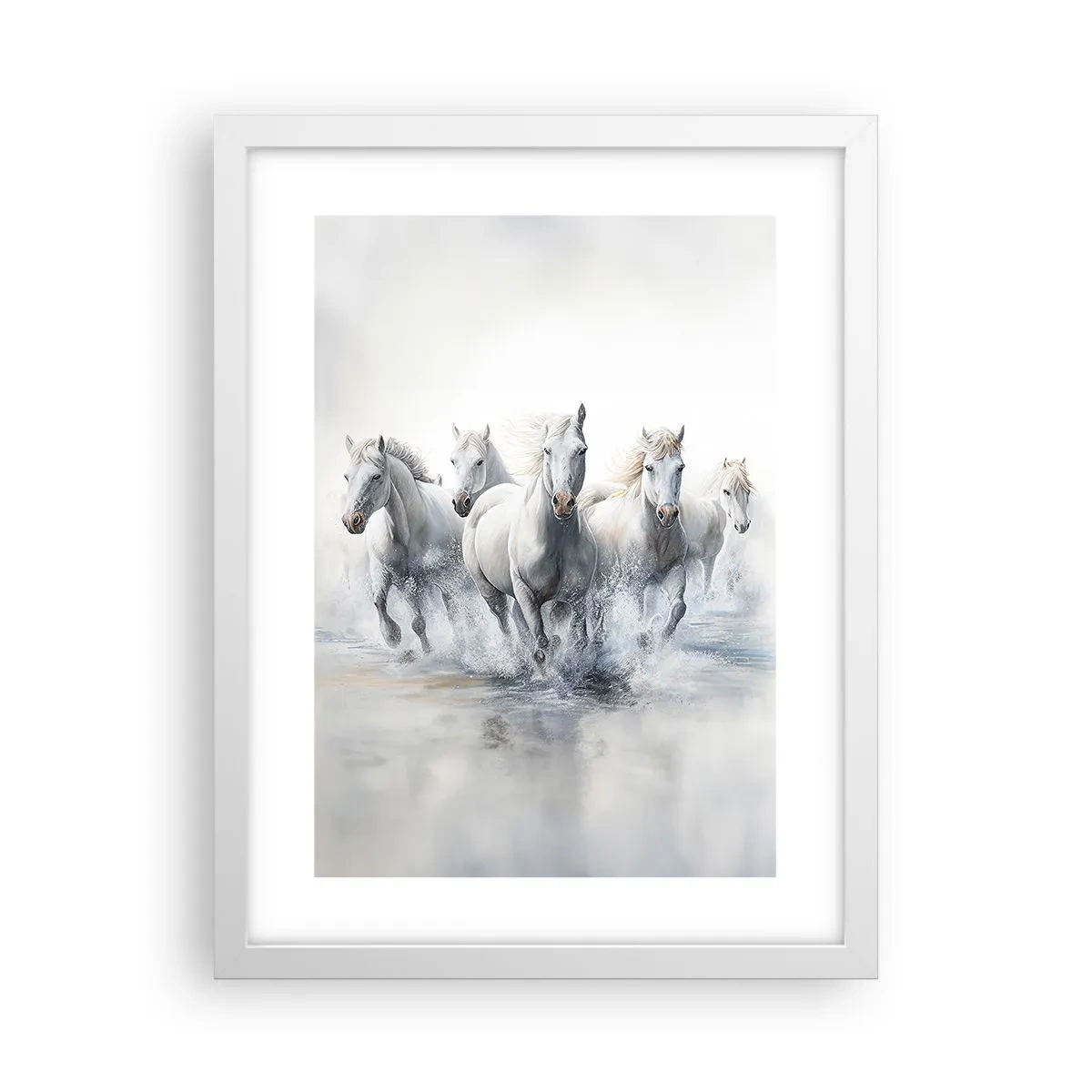 Poster in een witte lijst - Witte magie - 30x40 cm
