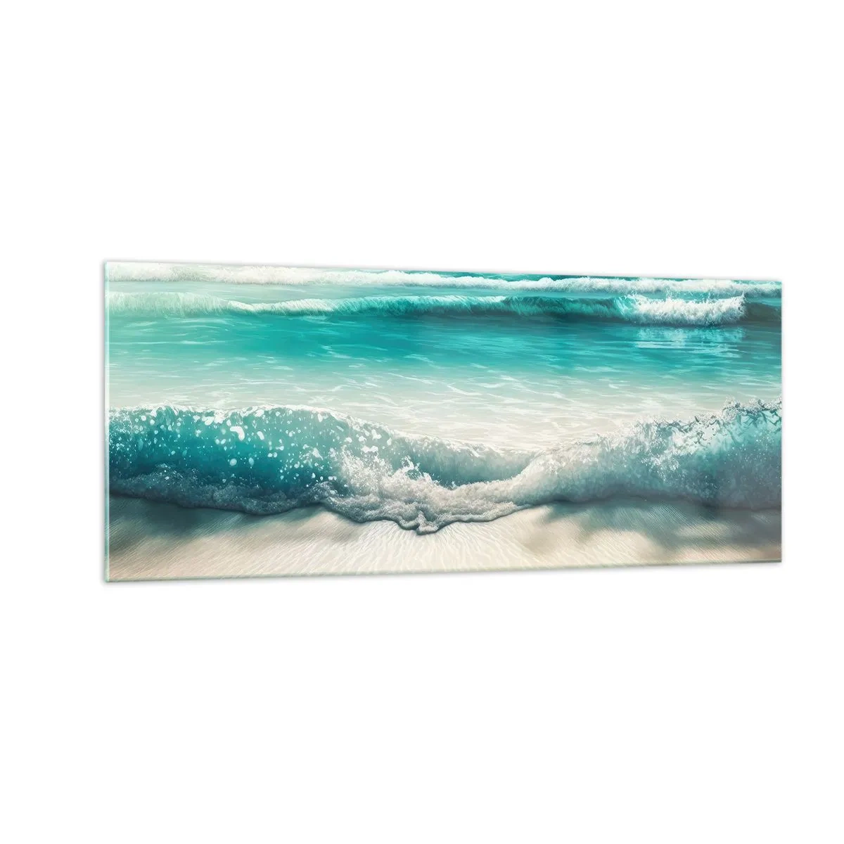 Schilderen op glas - De vrede van de oceaan - 100x40 cm