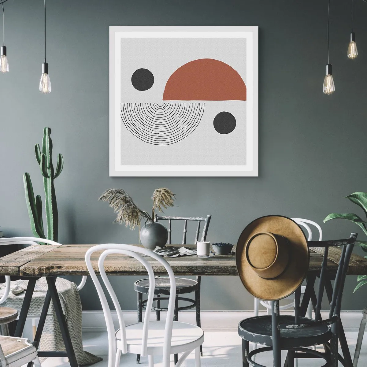 Poster in een witte lijst - Perfectie van het wiel - 30x30 cm