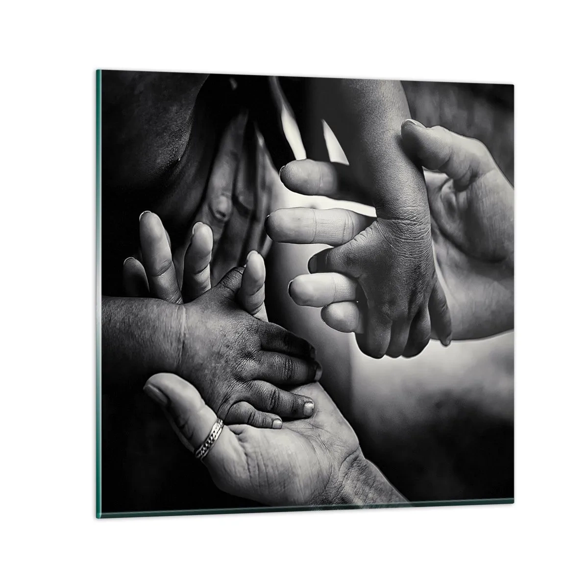 Schilderen op glas - Om mens te zijn - 70x70 cm