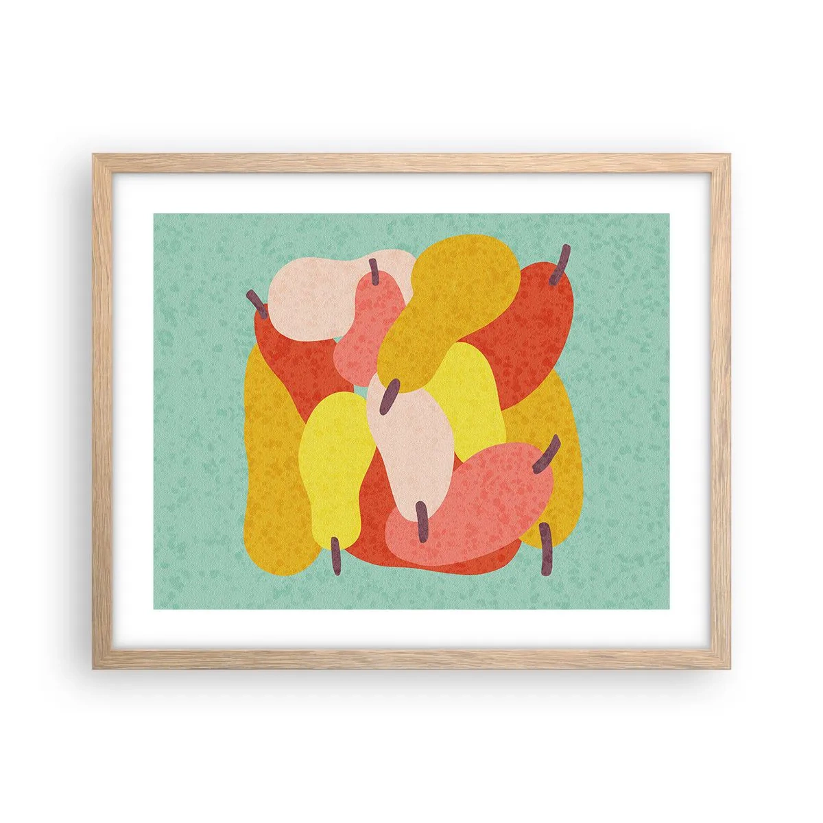 Een poster in een licht eiken lijst - Probeer de zomerzon - 50x40 cm