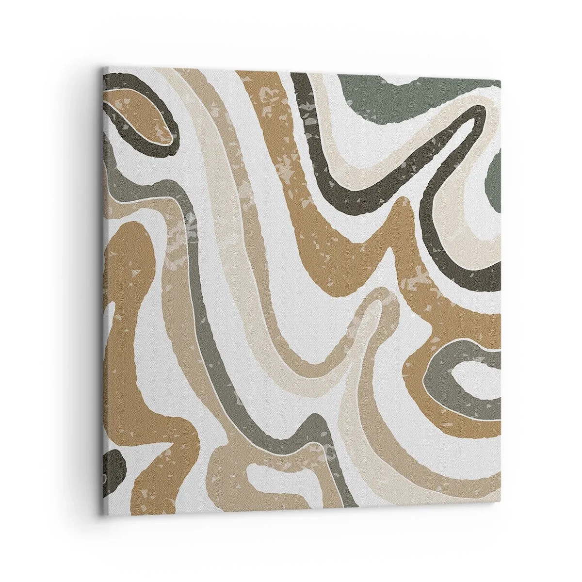 Schilderen op canvas - Meanders van aardekleuren - 50x50 cm