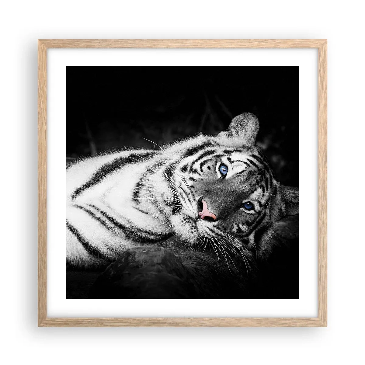 Een poster in een licht eiken lijst - Wildheid en vrede - 50x50 cm