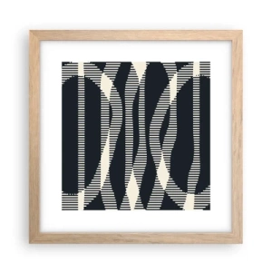 Een poster in een licht eiken lijst - Een poging om de duisternis te doorbreken - 30x30 cm