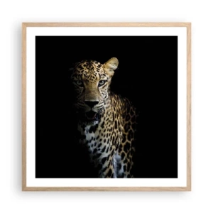 Een poster in een licht eiken lijst - Donkere schoonheid - 60x60 cm