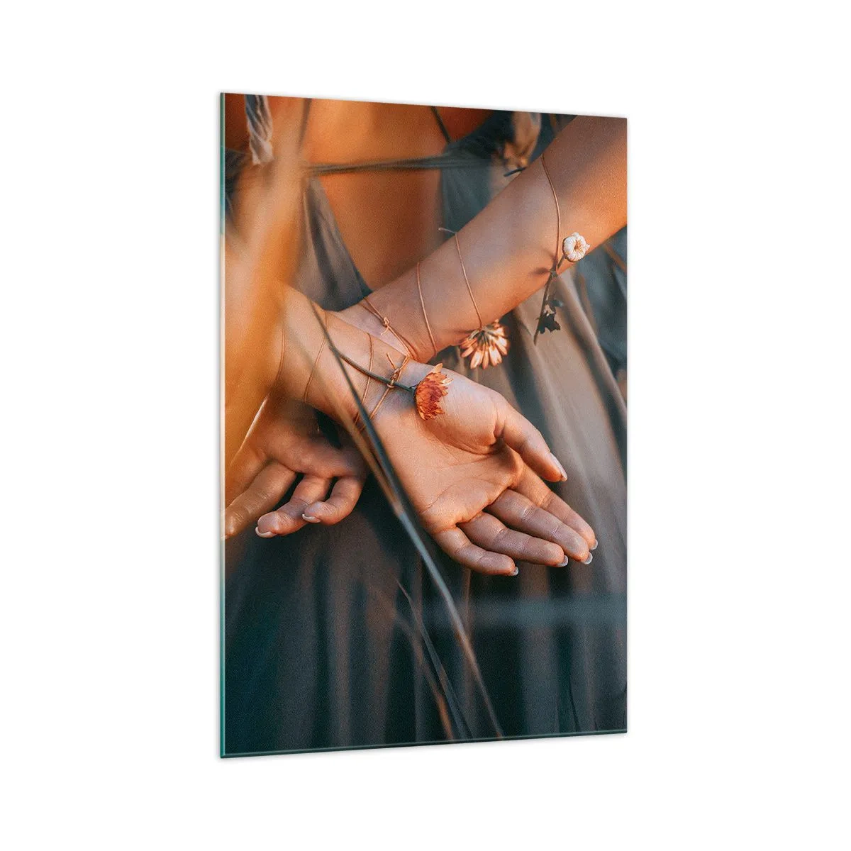 Schilderen op glas - Verbonden met de natuur - 70x100 cm