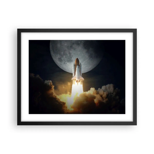 Poster in een zwarte lijst - Het begin van een onaards avontuur - 50x40 cm
