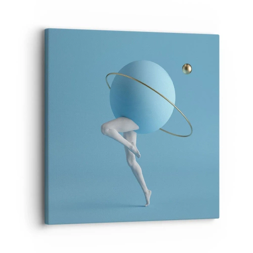 Schilderen op canvas - En de planeten zijn gek geworden - 30x30 cm
