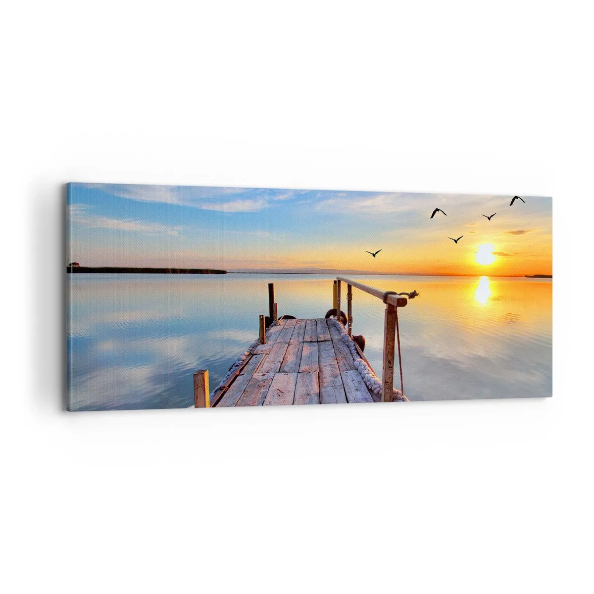 Schilderen op canvas - Loop recht naar de zon - 100x40 cm