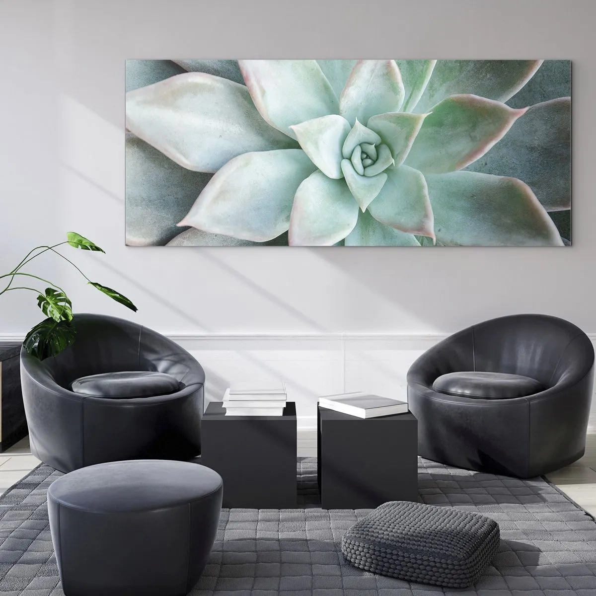 Schilderen op glas - Het hart van de woestijn - 120x50 cm