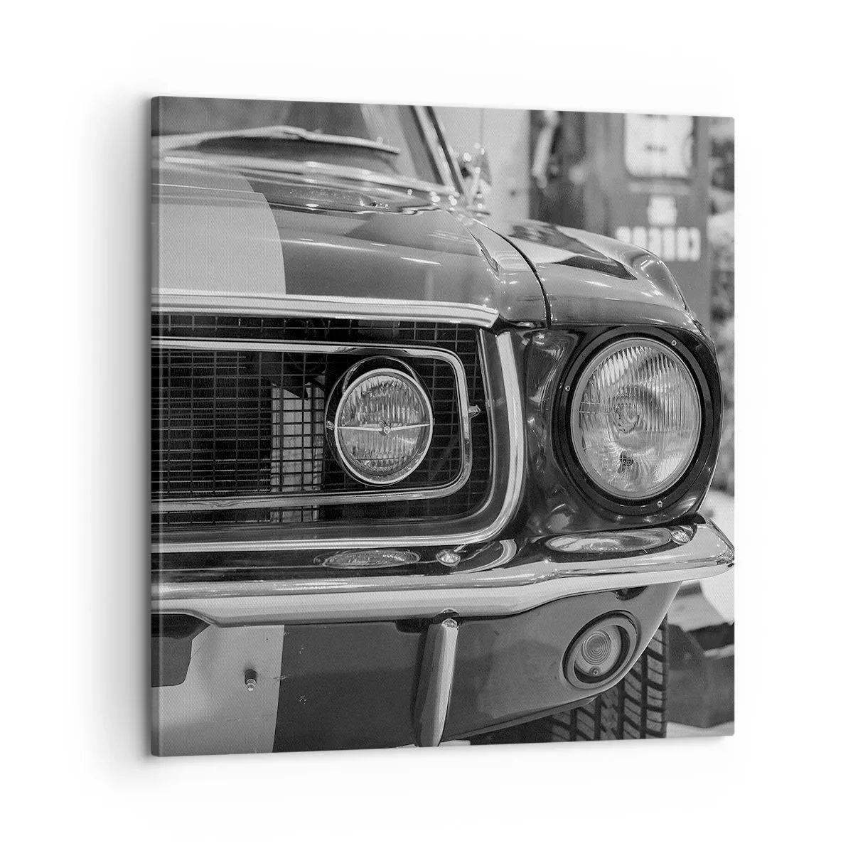 Schilderen op canvas - Hard rijden - 60x60 cm