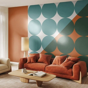 Zelfklevend Fotobehang Deluxe Sticker - Omhoog en diagonaal - Abstractie, Deel, Grafisch - 350x256 cm