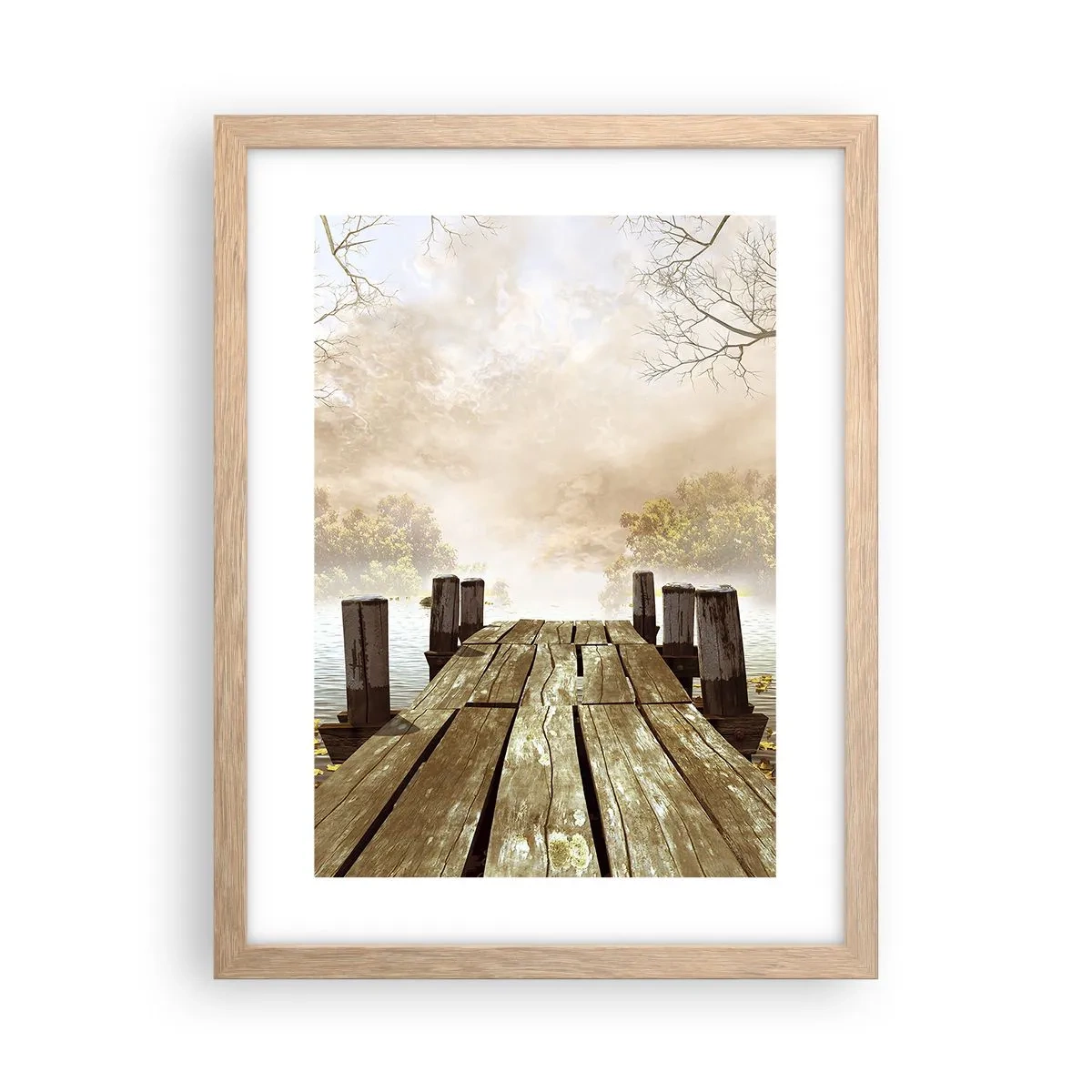 Een poster in een licht eiken lijst - Het milde verdriet van de herfst - 30x40 cm