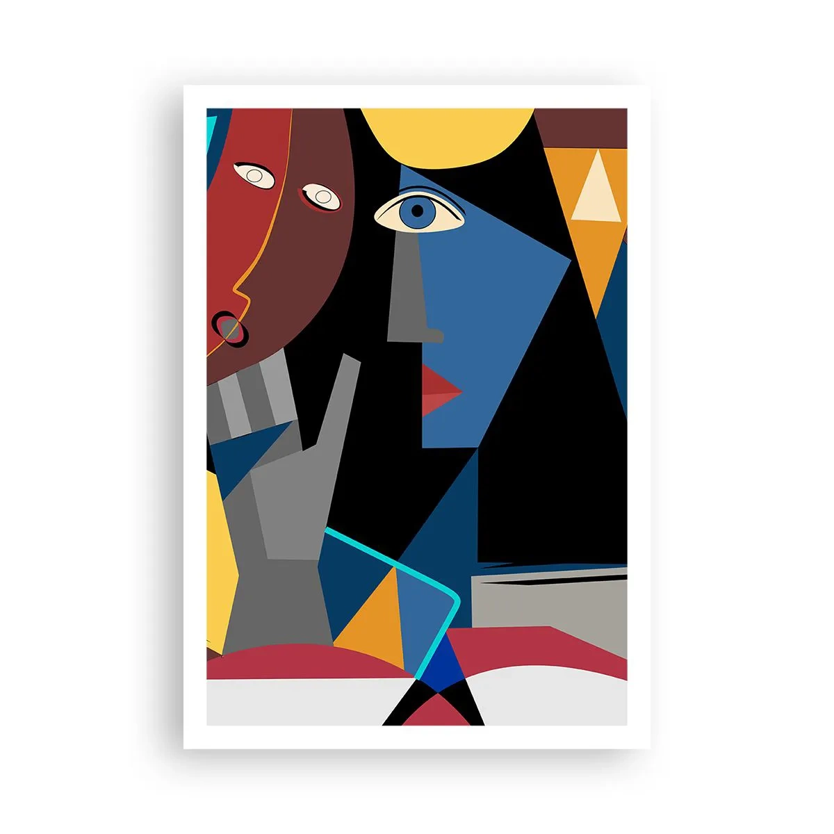 Poster - Een gesprek tussen kubisten - 70x100 cm