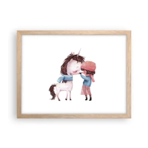 Een poster in een licht eiken lijst - Een winterverhaal - 40x30 cm