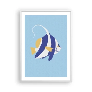 Poster in een witte lijst - Miss tropische wateren - 50x70 cm