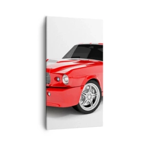 Schilderen op canvas - Een Mustang zo snel als de wind - 45x80 cm