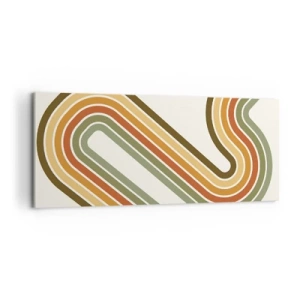 Schilderen op canvas - Zigzag naar het doel - 120x50 cm