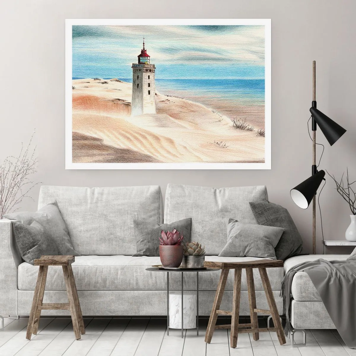 Poster - Altijd staren naar de zee - 100x70 cm