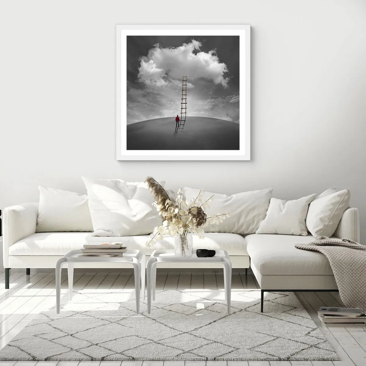 Poster in een witte lijst - Alles is mogelijk - 40x40 cm