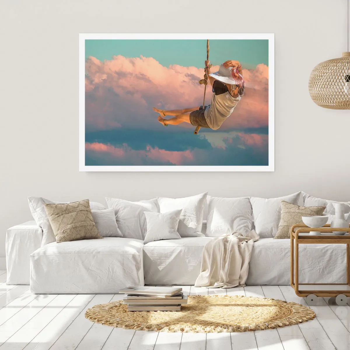 Poster - Plezier in de wolken - 100x70 cm