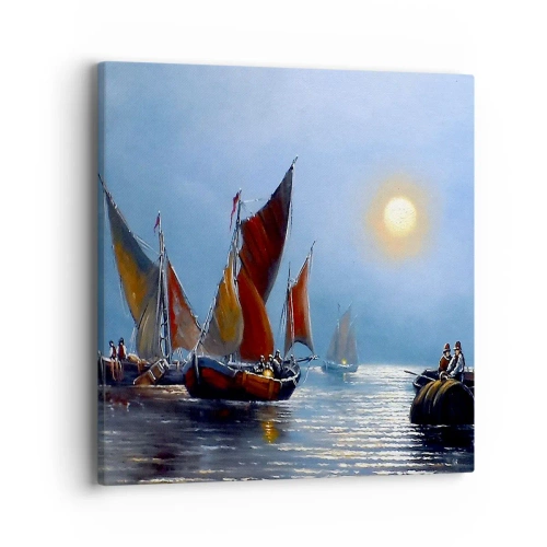 Schilderen op canvas - Nachtvangst - 40x40 cm