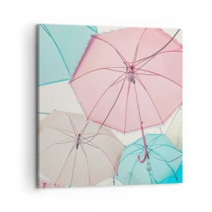 Schilderen op canvas - Soms zon, soms regen - 60x60 cm