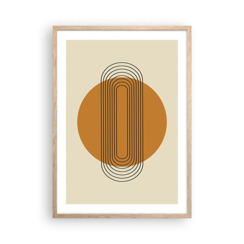 Een poster in een licht eiken lijst - Perfect plan - 50x70 cm