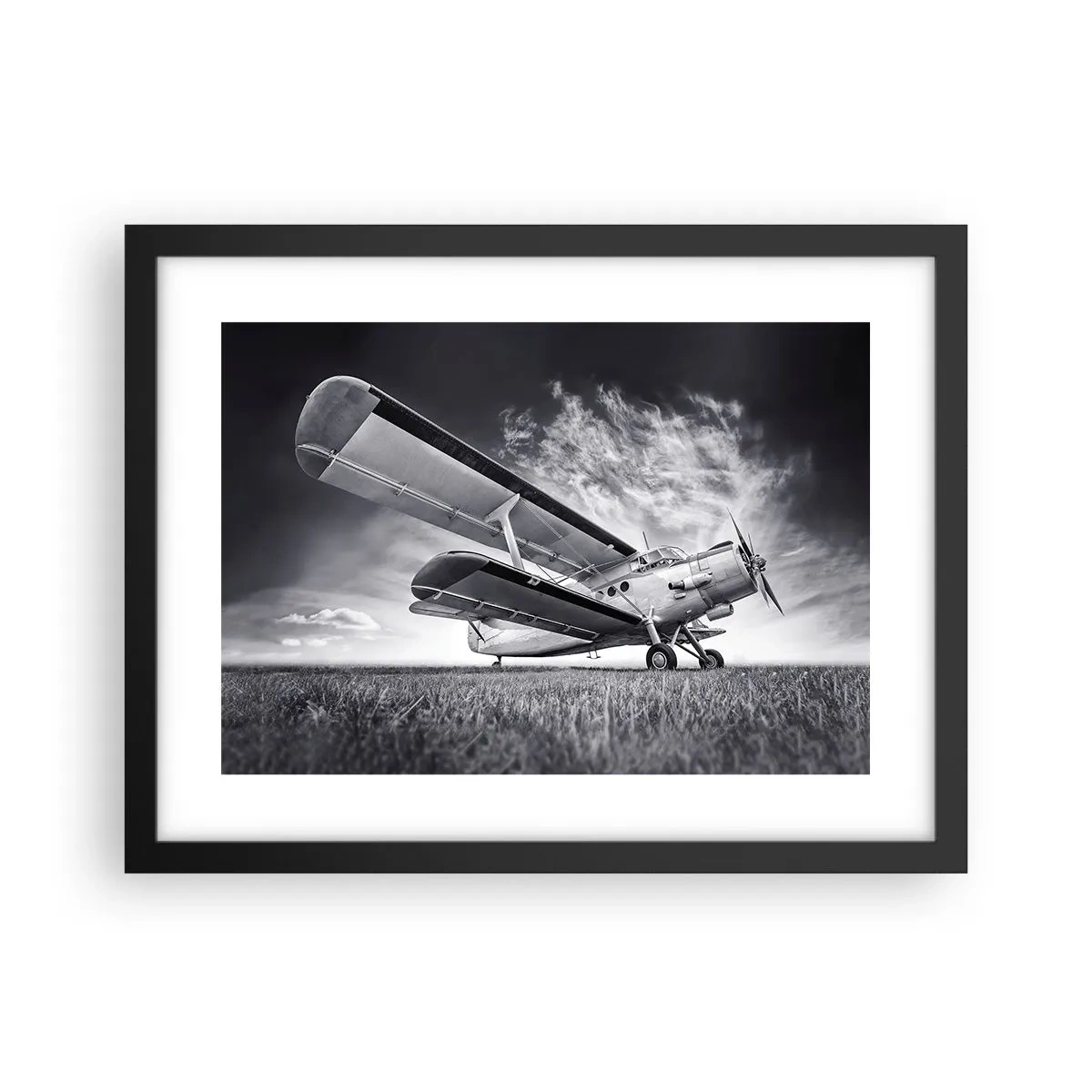 Poster in een zwarte lijst - De gevleugelde zwerver - 40x30 cm