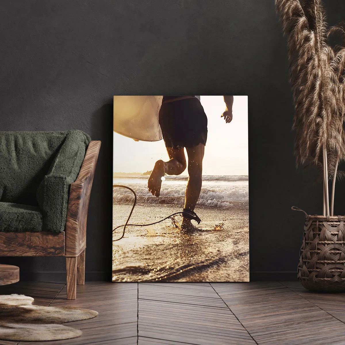 Schilderen op canvas - Om de golf te ontmoeten - 80x120 cm