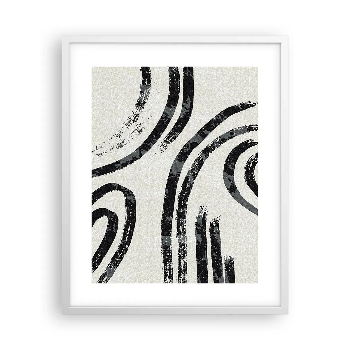 Poster in een witte lijst - Half gestopt - 40x50 cm