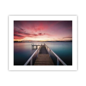 Poster - De zachte vlam van de avond - 50x40 cm