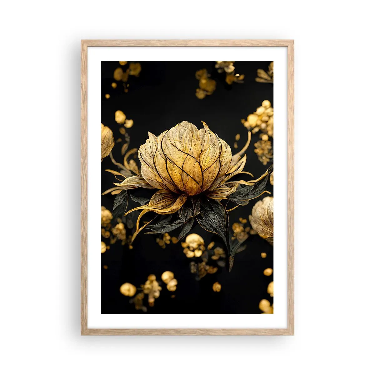 Een poster in een licht eiken lijst - Subtiele kwetsbaarheid - 50x70 cm