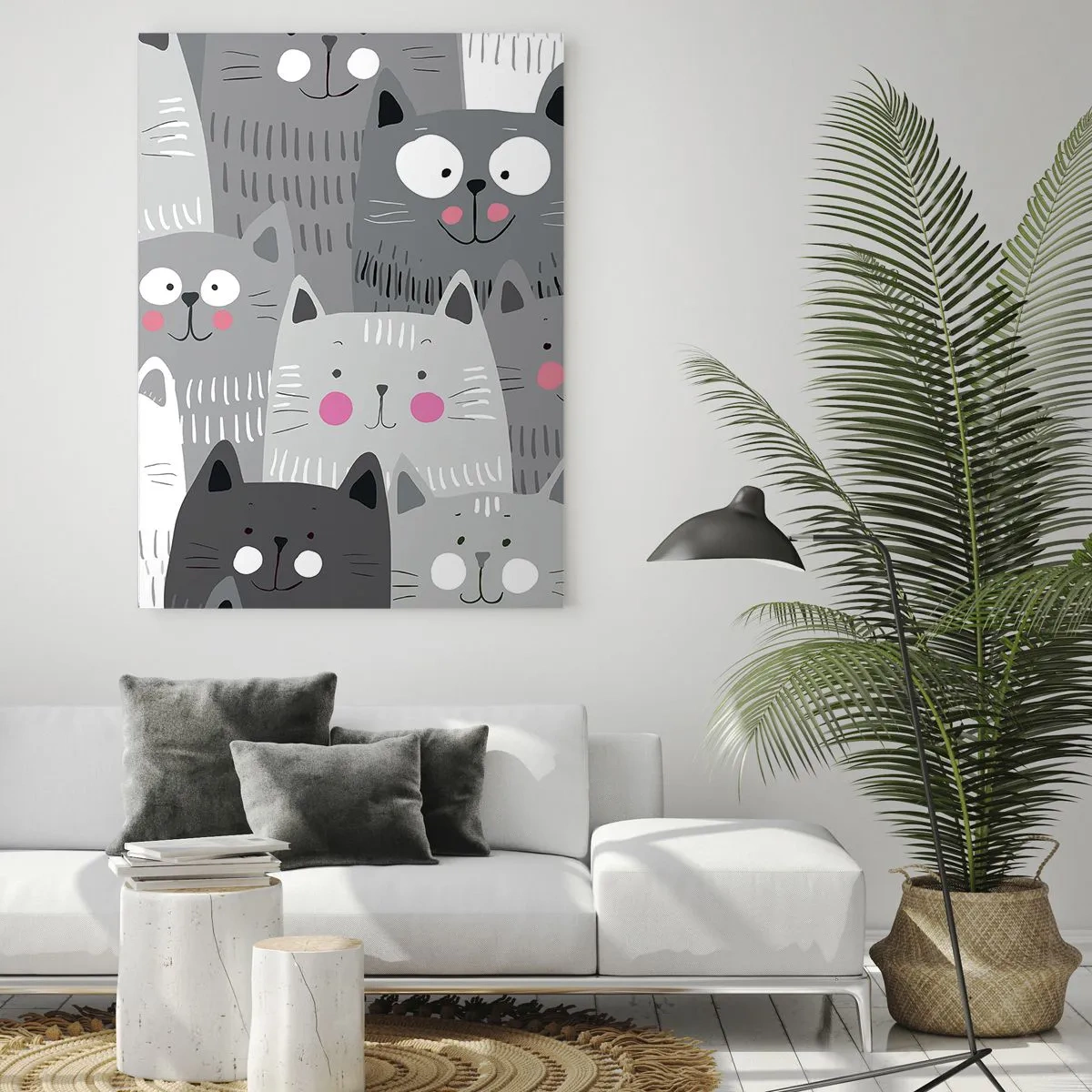 Schilderen op glas - De wereld van de kat - 70x100 cm