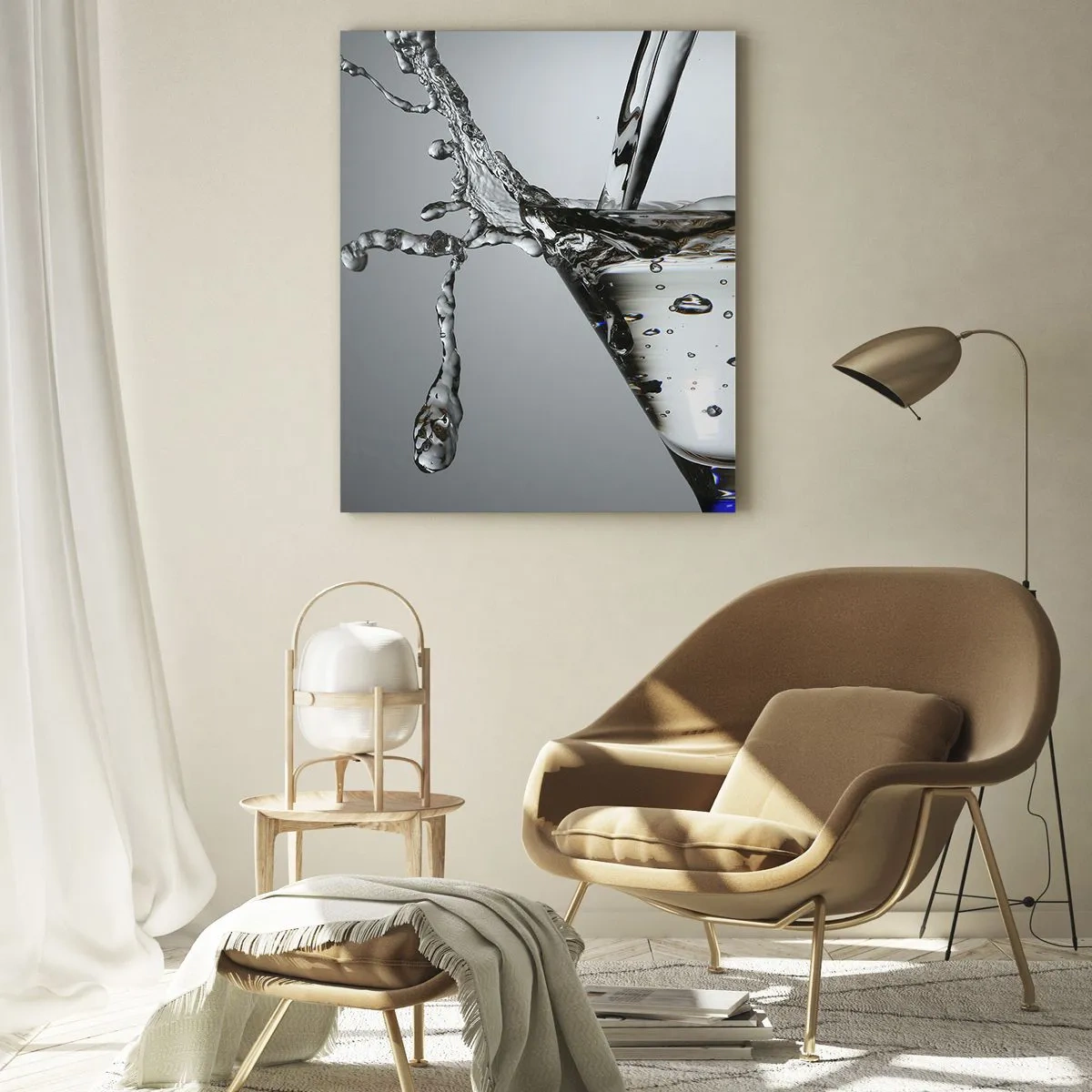 Schilderen op glas - Op de rand van de beker - 50x70 cm