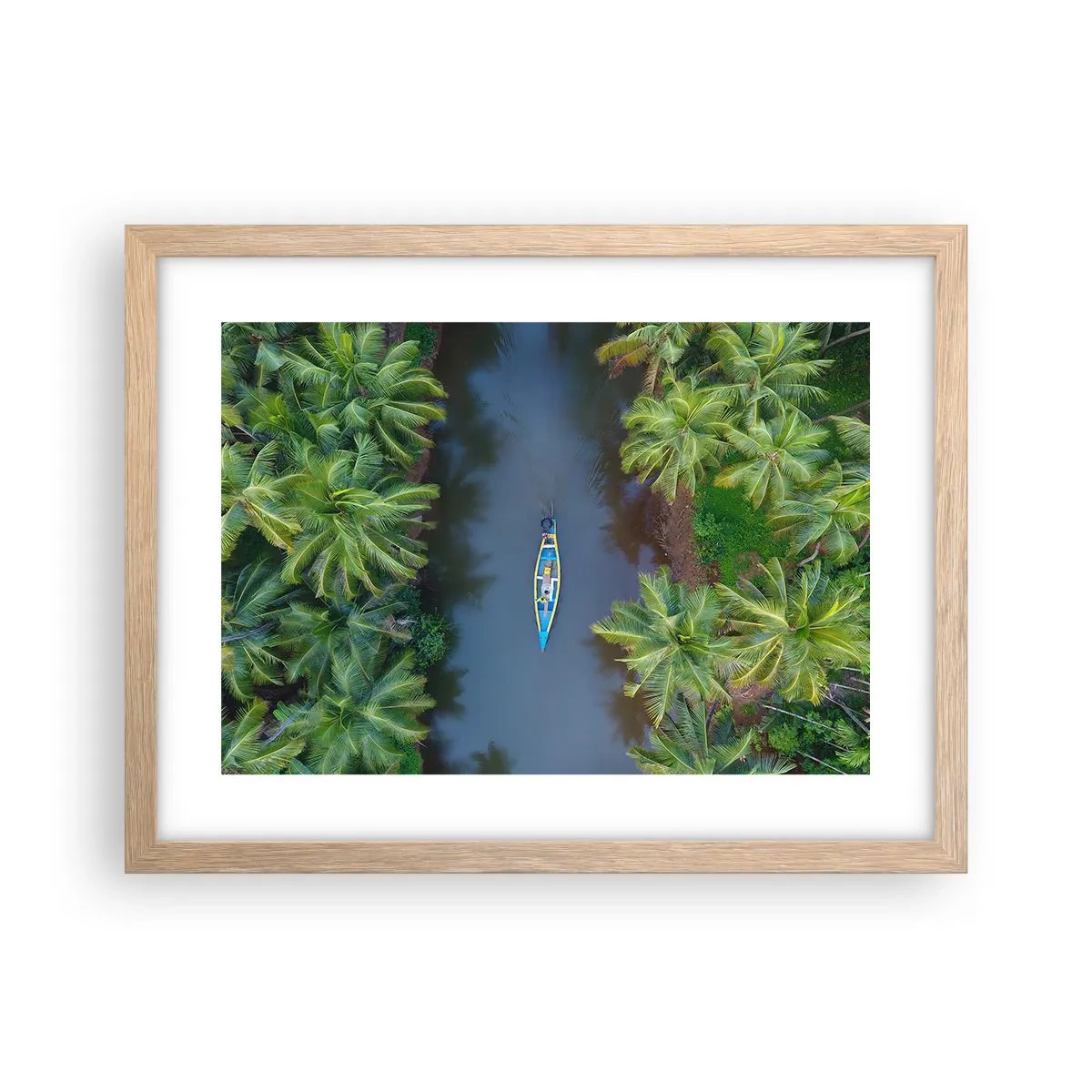 Een poster in een licht eiken lijst - Op een tropisch parcours - 40x30 cm